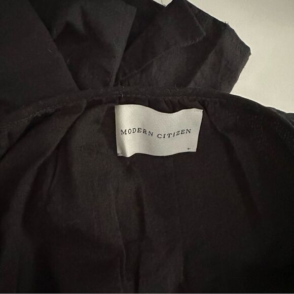 Modern Citizen | Opal Puff Sleeve Wrap Dress | Black Small S - Picture 6 of 7